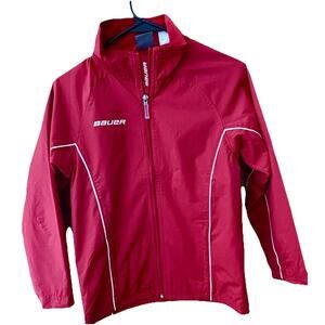 Bauer Hockey Warm Up Jacket Youth XS Red Activewear Athletic Hockey